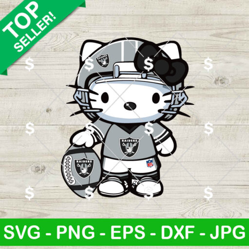 Hello Kitty Las Vegas Raiders SVG