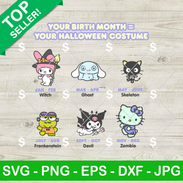 Sanrio Friends Happy Halloween SVG