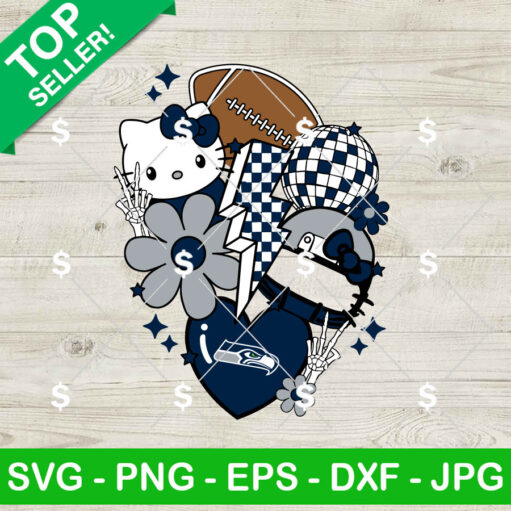 Hello Kitty Seattle Seahawks NFL SVG