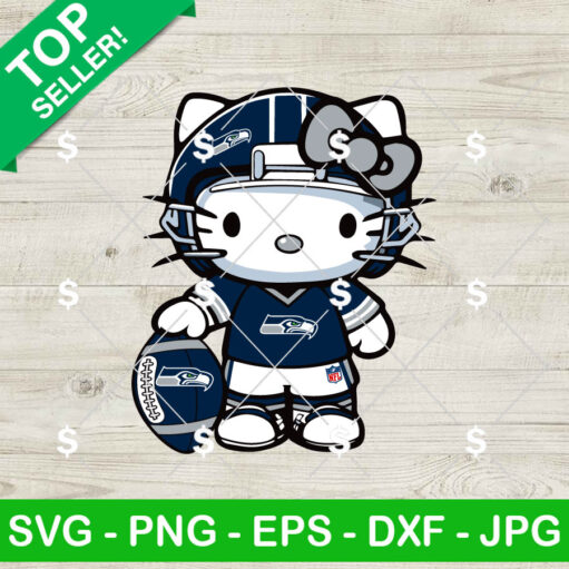 Hello Kitty Seattle Seahawks SVG