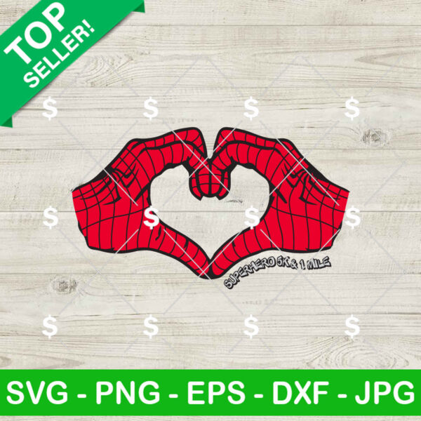 Spiderman Heart Hand SVG, Spiderman SVG, Marvel SVG