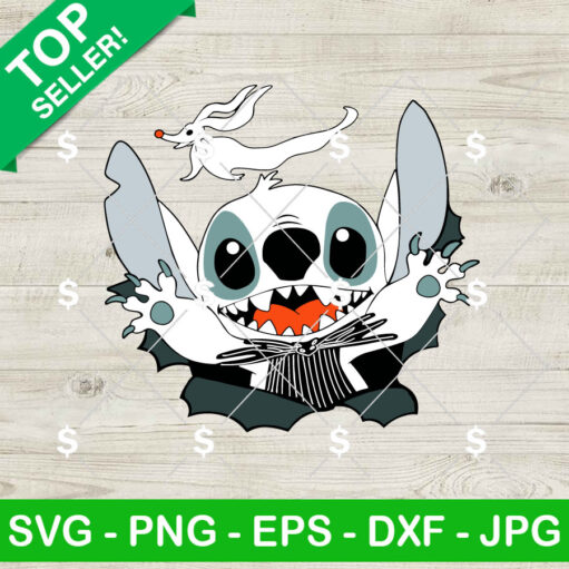 Stitch As Jack Skellington SVG