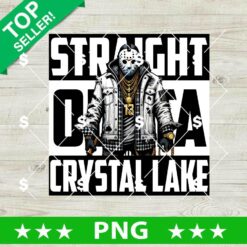 Straight Outta Crystal Lake PNG, Horror Killers Friends PNG, Jason Voorhees Halloween PNG