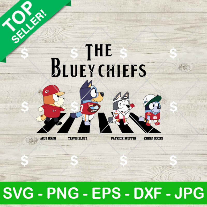 The Bluey KC Chiefs SVG, Bluey NFL Football SVG, Amazing KC Chiefs Football Bluey SVG