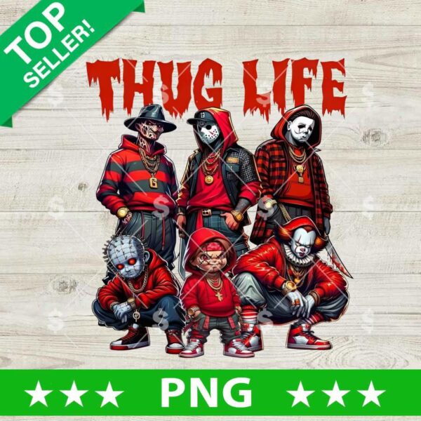 Thug Life Killers Characters PNG, Thug Life Horror PNG, Funny Halloween Meme PNG