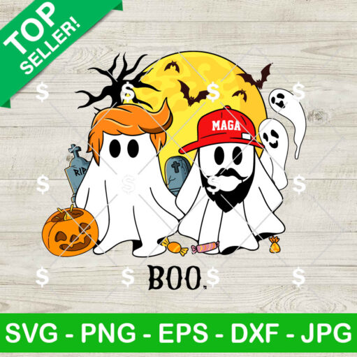 Trump Halloween Ghost Maga Spooky SVG