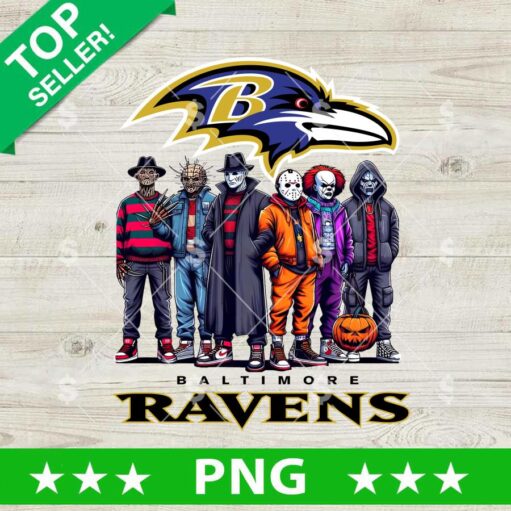 Horror Friends Baltimore Ravens Football PNG