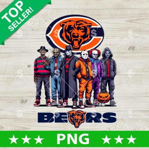 Horror Friends Chicago Bears Football PNG