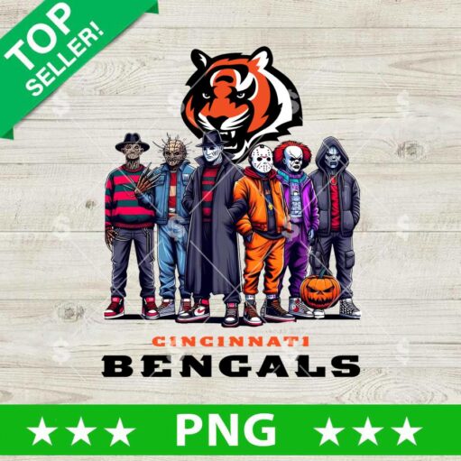 Horror Friends Cincinnati Bengals Football PNG