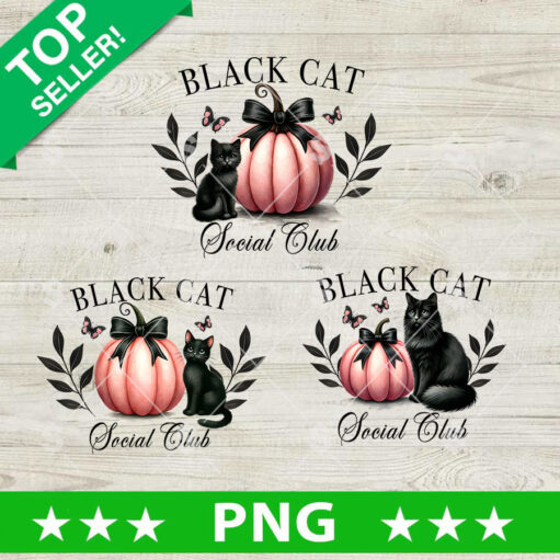 Black Cat Social Club Bundle PNG