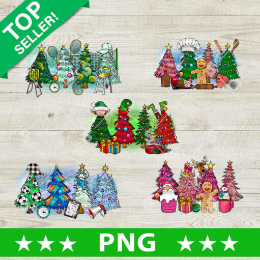 Christmas Pine Trees Bundle Png