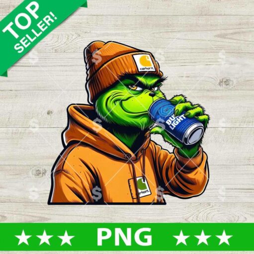 Grinch Carhartt Drink Bud Light PNG