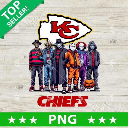 Horror Friends Kansas City Chiefs Football PNG