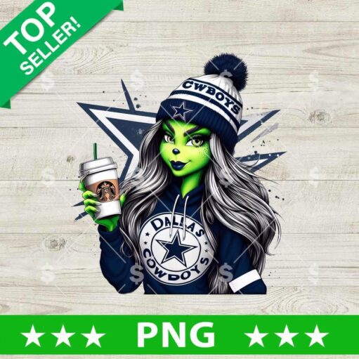 Grinch Woman Dallas Cowboys PNG