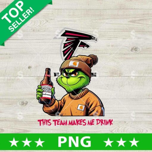 This Team Makes Me Drink Atlanta Falcons Grinch PNG