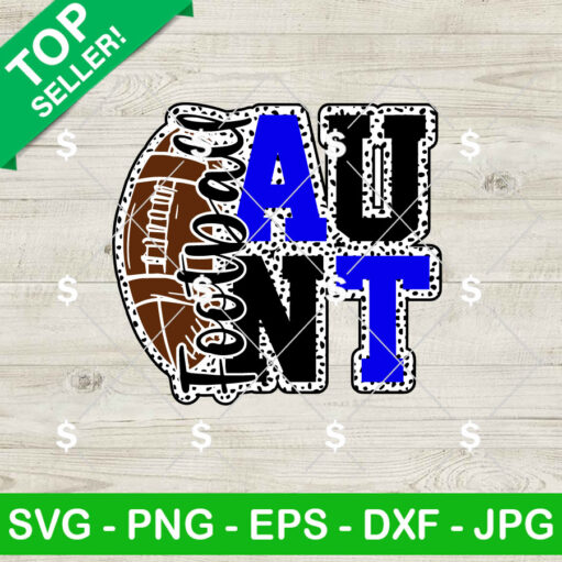 Leopard Football Aunt Svg