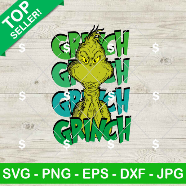 Grinch SVG, Retro Grinch SVG, Wavy Grinch Christmas SVG