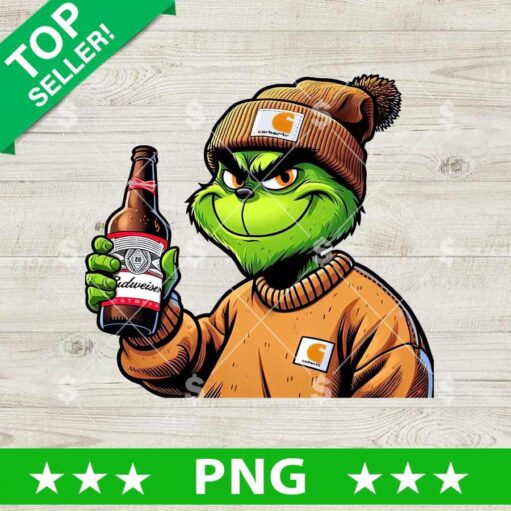 Grinch Carhartt Drink Budweiser PNG