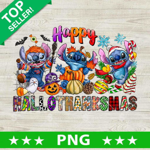 Stitch Happy Hallothankmas Png