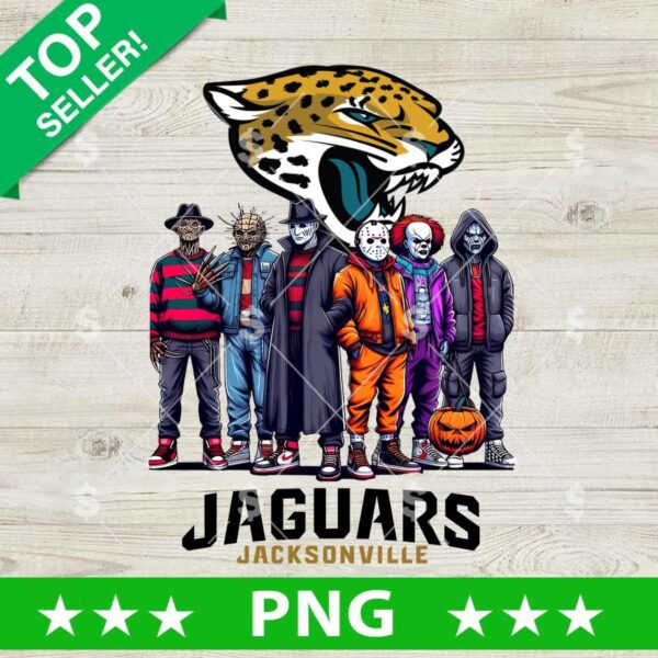 Horror Friends Jacksonville Jaguars Football PNG, Horror Thug Life Halloween PNG, Horror Jacksonville Jaguars PNG