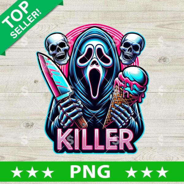 Ghostface Scream Killer PNG, Horror Characters Halloween PNG, Horror Ghostface Cream Sublimation PNG