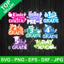Kindergarten Pre K Back to School Bundle SVG, Back To School SVG, School Bundle SVG