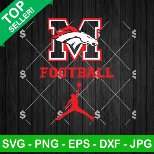 SMU Mustangs Football Jordan Logo SVG