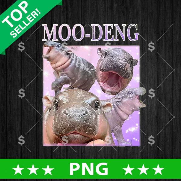 Moo Deng Hippo Cute Face PNG, Cute Hippo Moo Deng PNG, Hippo Moo Deng Funny Sublimation PNG