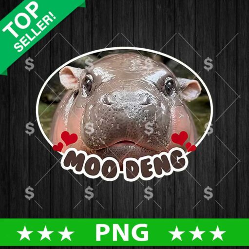 Moo Deng Hippo Cute PNG