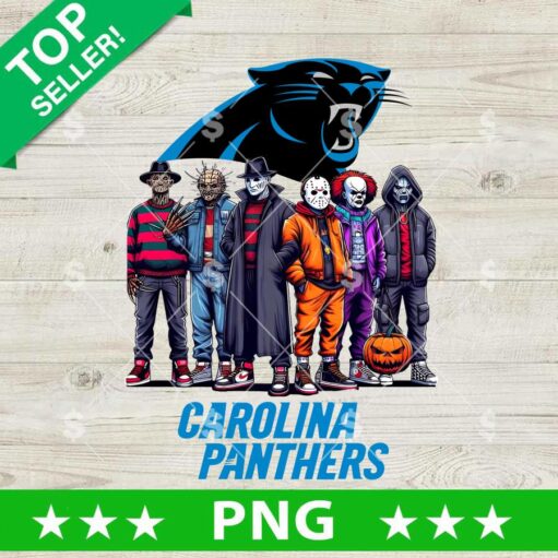 Horror Friends Carolina Panthers Football PNG