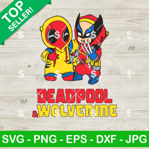 Deadpool And Wolverine Chibi Svg