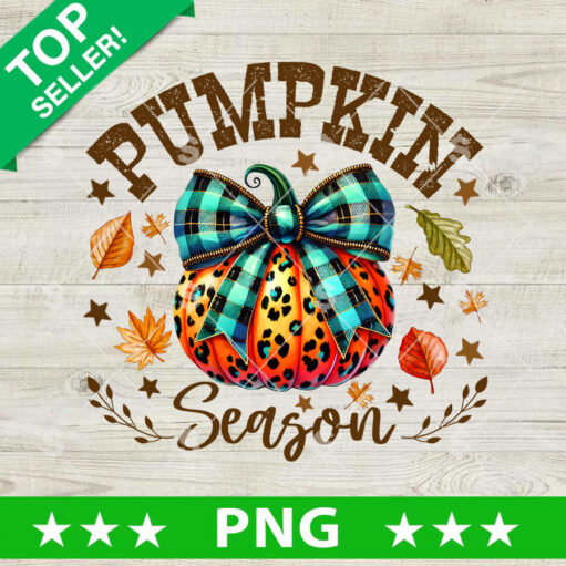 Pumpkin Season Coquette Bow Fall PNG