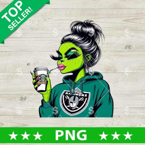 Grinch Woman Las Vegas Raiders PNG