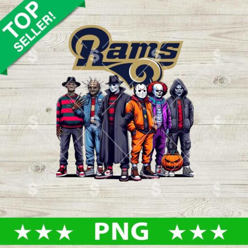 Horror Friends Los Angeles Rams Football PNG