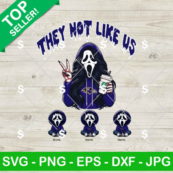 Baltimore Ravens Ghostface Mama SVG