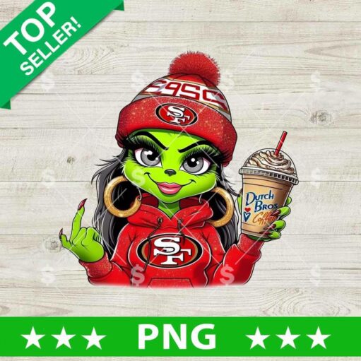 Lady Grinch San Francisco 49ers PNG