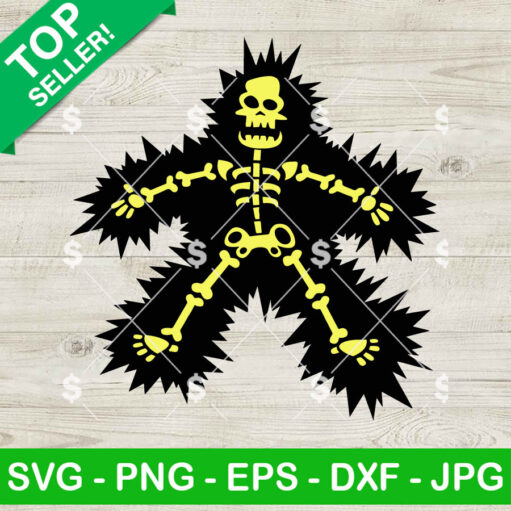 Skeleton Electric Shock Funny Svg