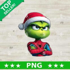 Grinch Spider Man Christmas PNG, Grinch Superheroes PNG, Spider Man Christmas Sublimation PNG
