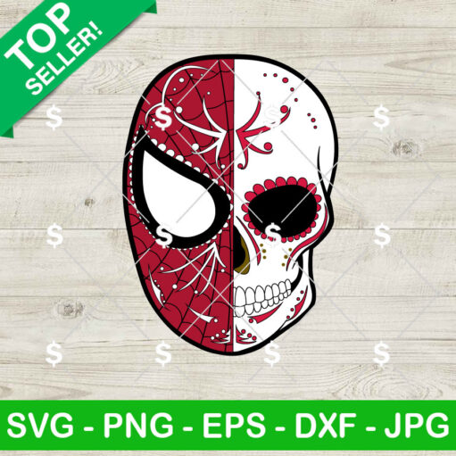 Spiderman Half Skull SVG