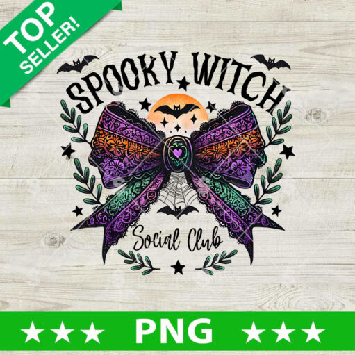 Spooky Witch Social Club Coquette Bow PNG