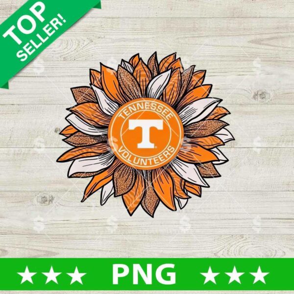 Tennessee Volunteers football Sunflower PNG, Tennessee Volunteers PNG, Tennessee Volunteers Football Sublimation PNG