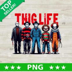 Horror Movie Thug Life Halloween PNG, Horror Movie Michael Myers PNG, Horror Pennywise IT Sublimation PNG