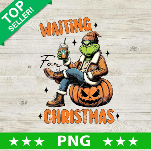 Waiting for Christmas Grinch Drink Coffee PNG