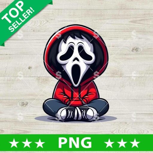 Ghostface Boy Wearing Hoodie PNG