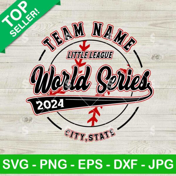 World Series 2024 Baseball Team Name SVG, World Series 2024 SVG, World Series Custome Name SVG PNG