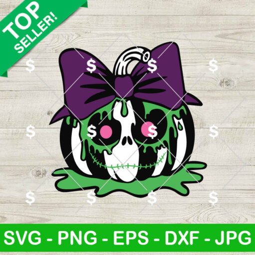 Beetlejuice Pumpkin Coquette Bow SVG