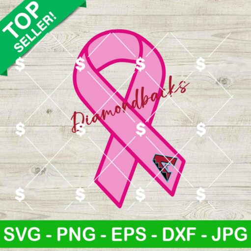 Breast Cancer Diamondbacks Ribbon SVG