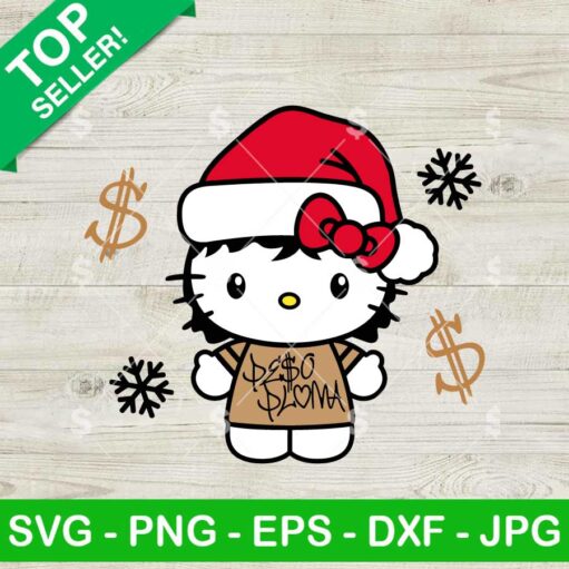 Christmas Hello Kitty Peso Pluma SVG