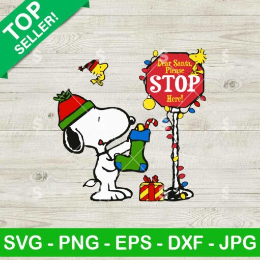 Christmas Peanuts Snoopy Santa SVG