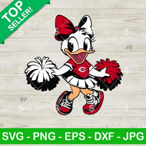 Cincinnati Reds Daisy Duck Cheerleader SVG